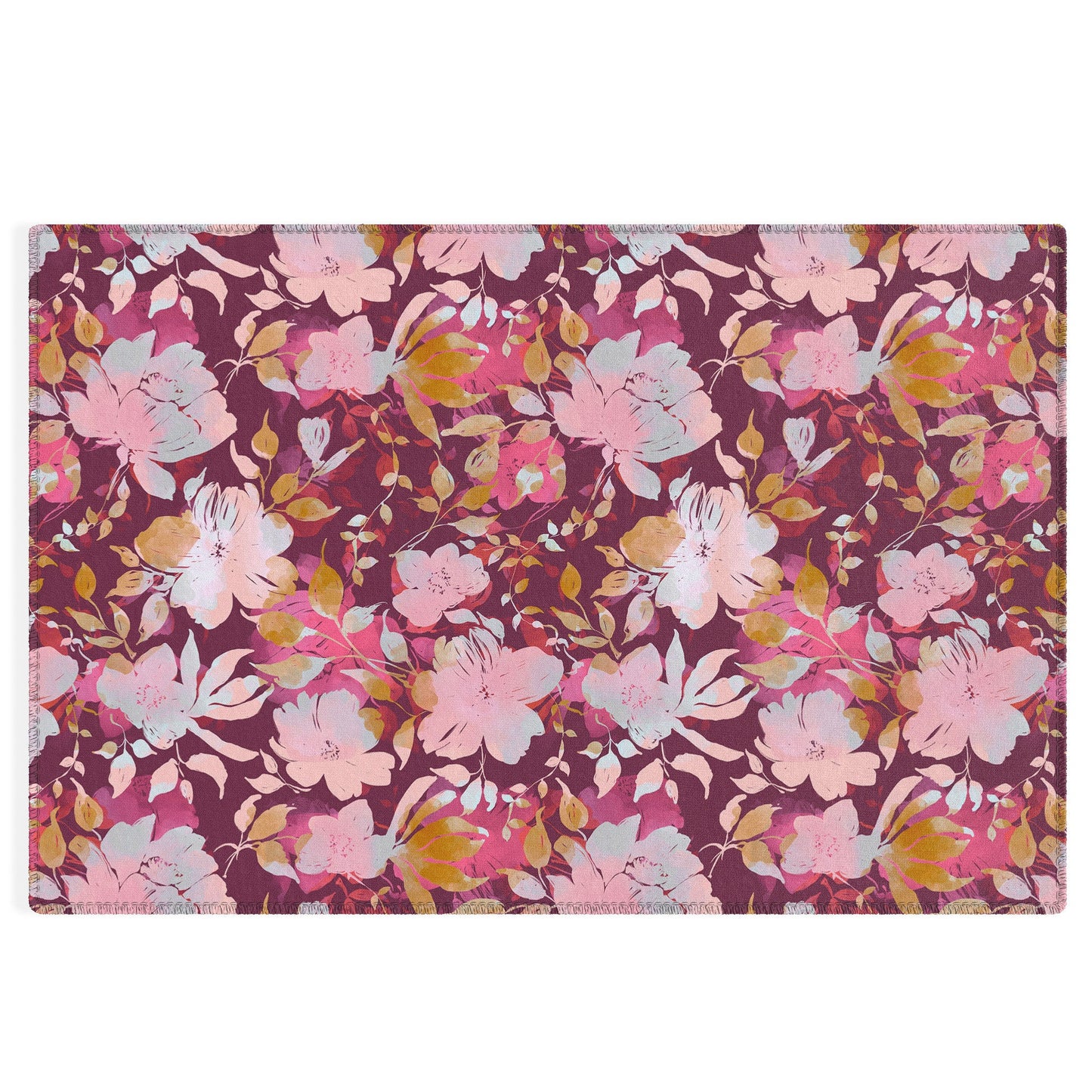 Marta Barragan Camarasa Blossoming Burgundy Fall Outdoor Rug