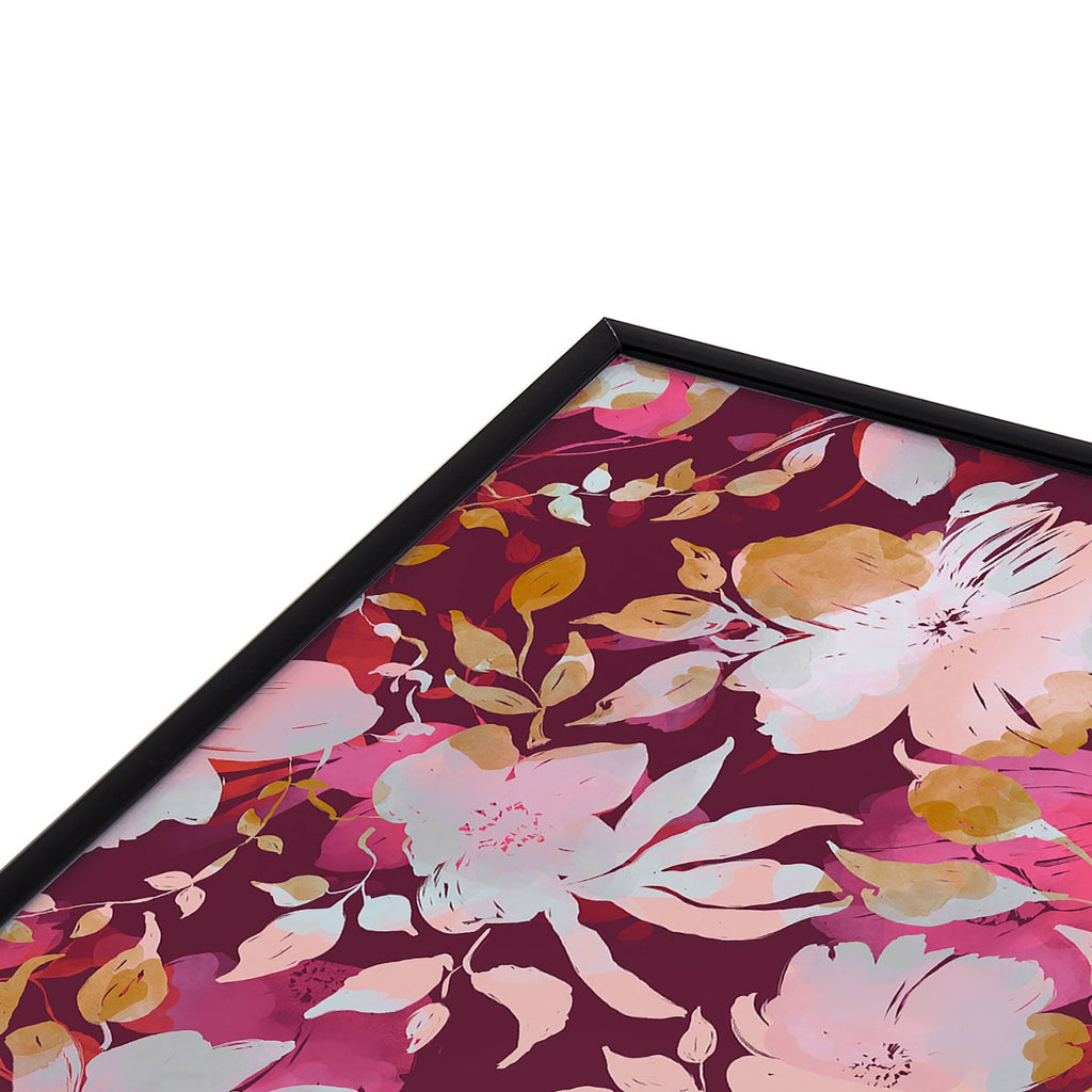 Marta Barragan Camarasa Blossoming Burgundy Fall Square Metal Framed Art Print