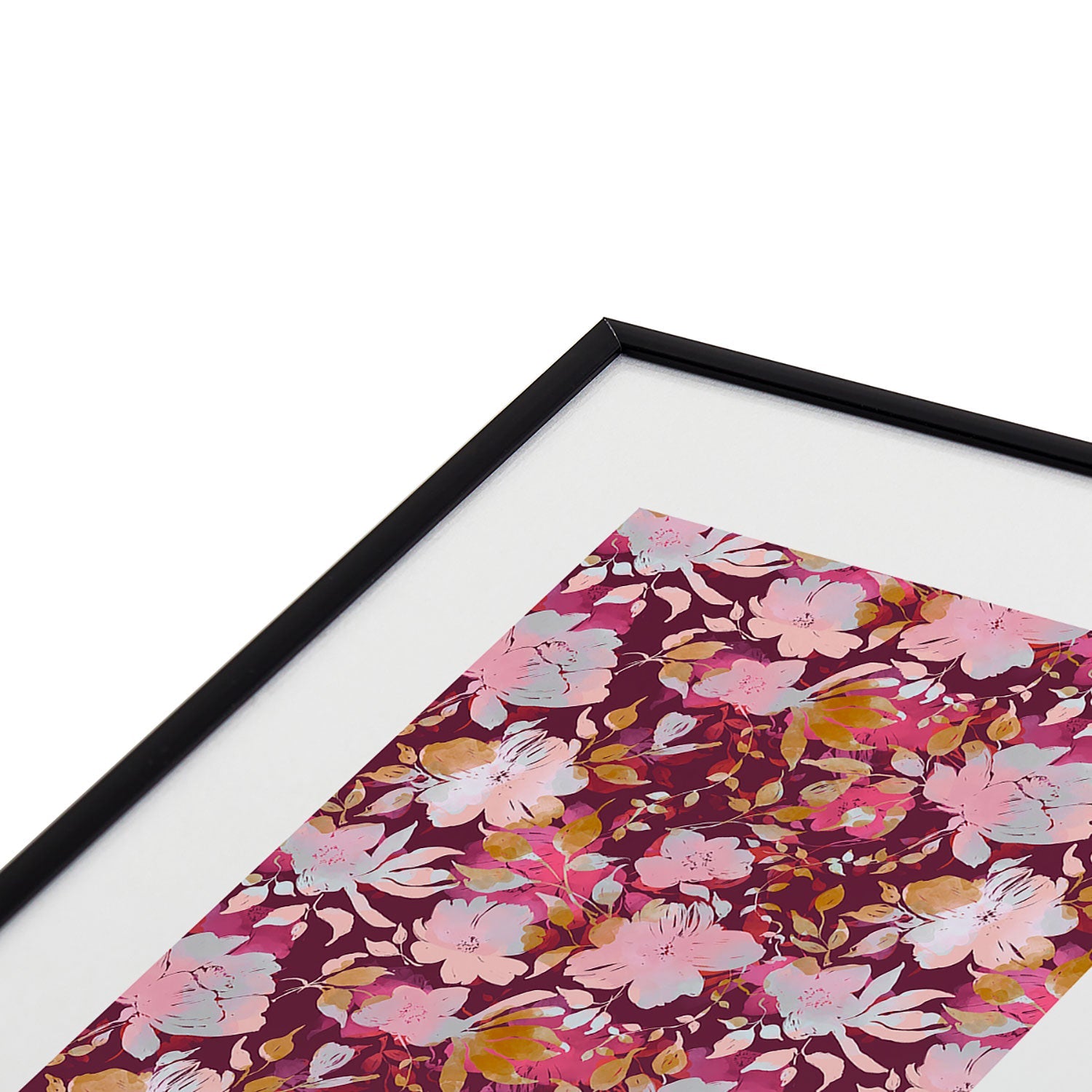 Marta Barragan Camarasa Blossoming Burgundy Fall Metal Framed Art Print
