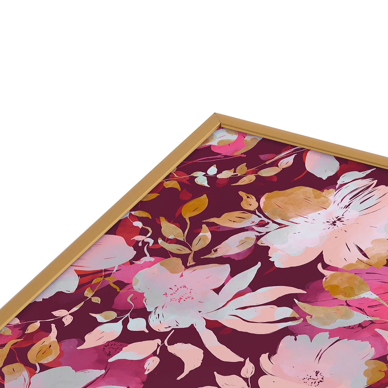Marta Barragan Camarasa Blossoming Burgundy Fall Square Metal Framed Art Print