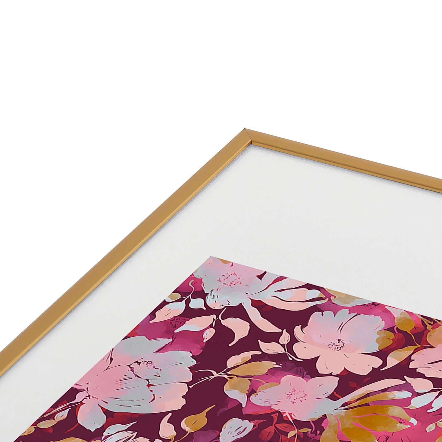 Marta Barragan Camarasa Blossoming Burgundy Fall Metal Framed Art Print