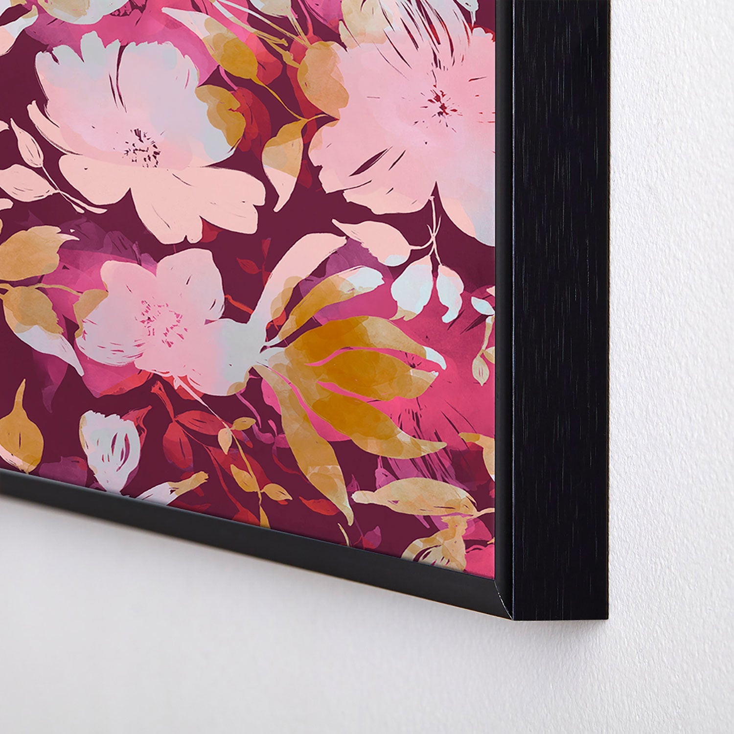 Marta Barragan Camarasa Blossoming Burgundy Fall Square Metal Framed Art Print