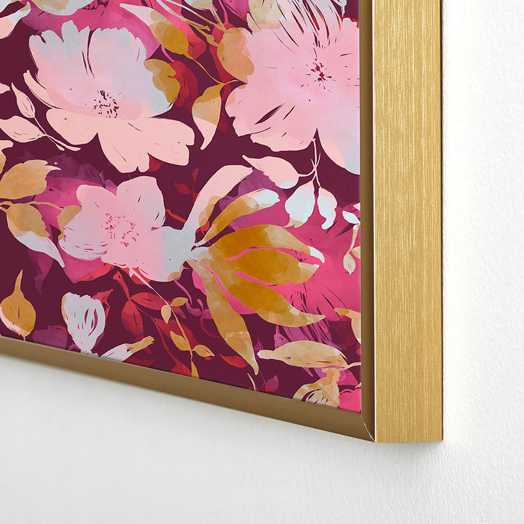 Marta Barragan Camarasa Blossoming Burgundy Fall Square Metal Framed Art Print