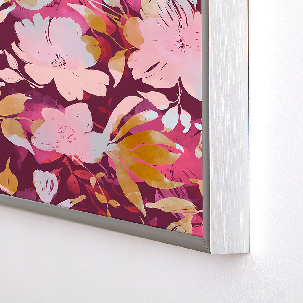 Marta Barragan Camarasa Blossoming Burgundy Fall Square Metal Framed Art Print