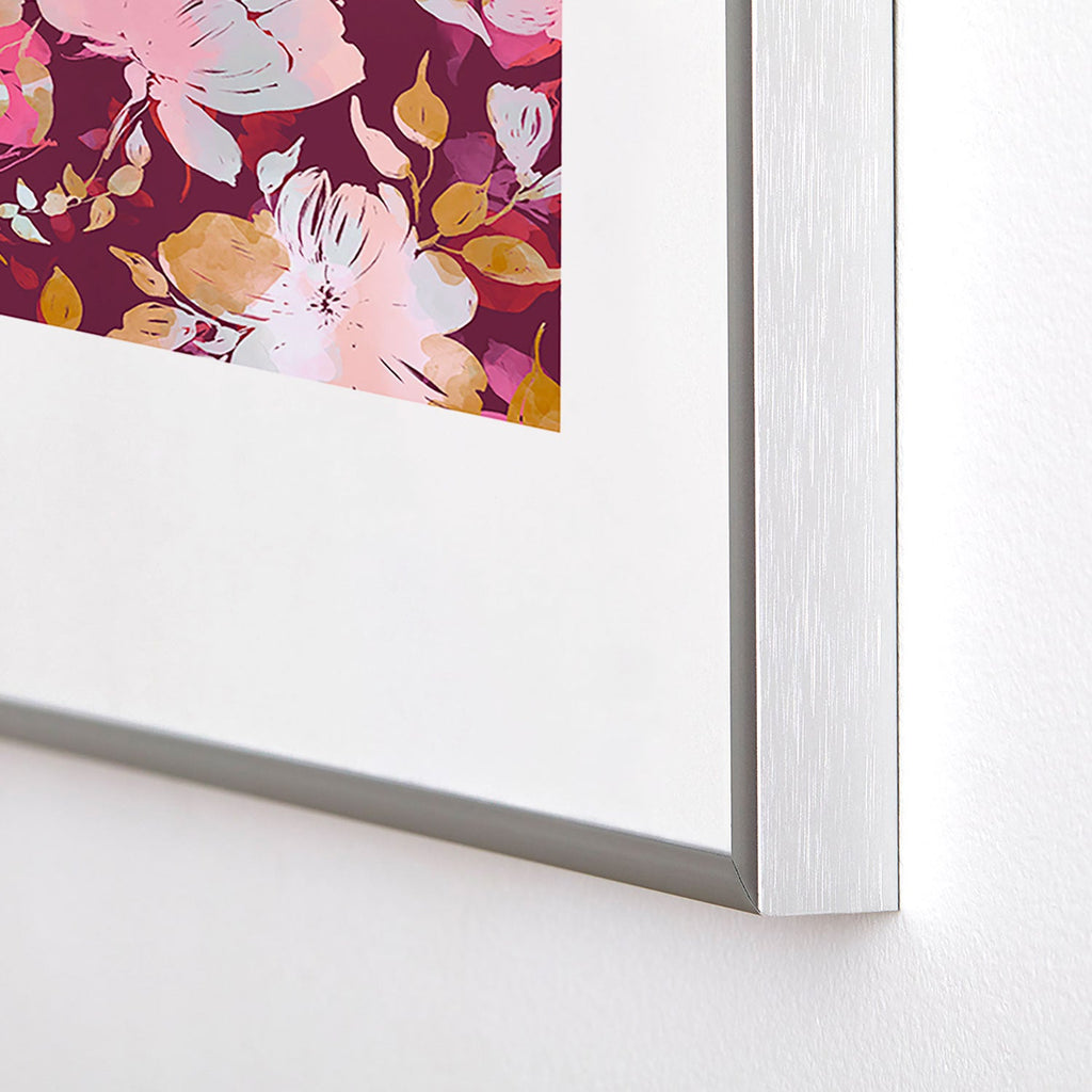 Marta Barragan Camarasa Blossoming Burgundy Fall Metal Framed Art Print