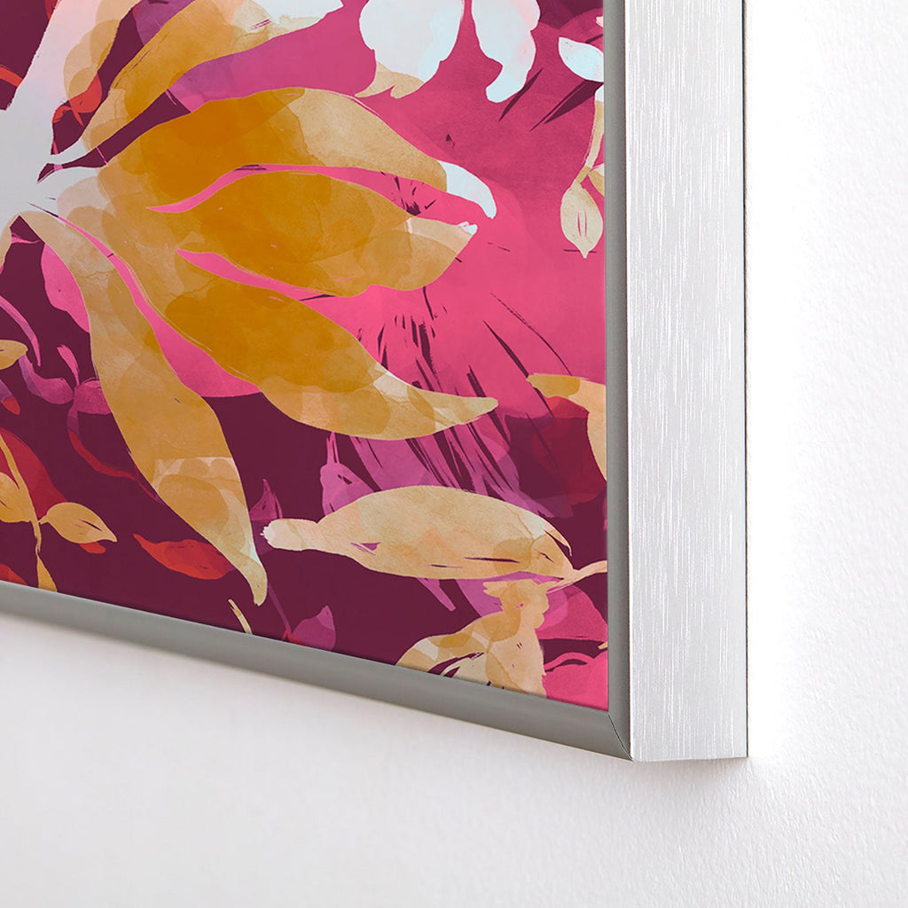 Marta Barragan Camarasa Blossoming Burgundy Fall Square Metal Framed Art Print