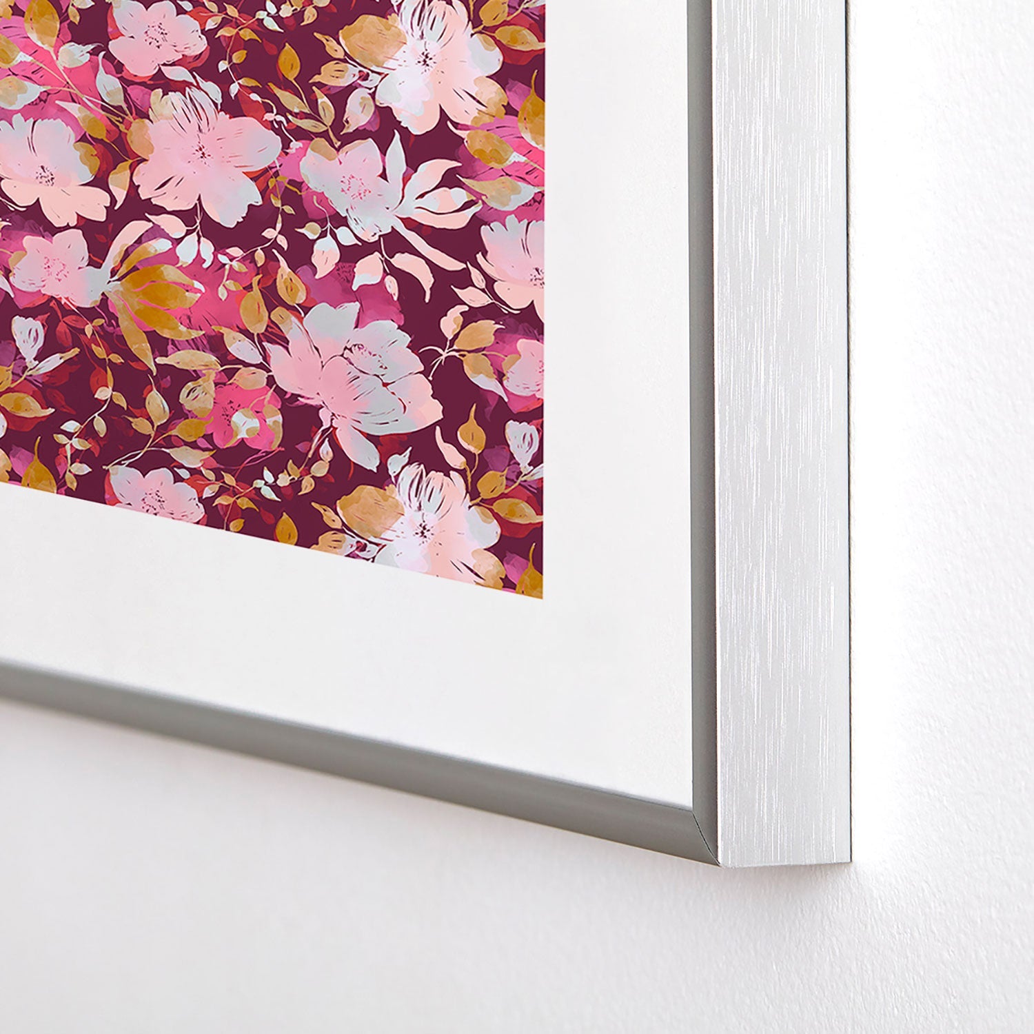 Marta Barragan Camarasa Blossoming Burgundy Fall Metal Framed Art Print