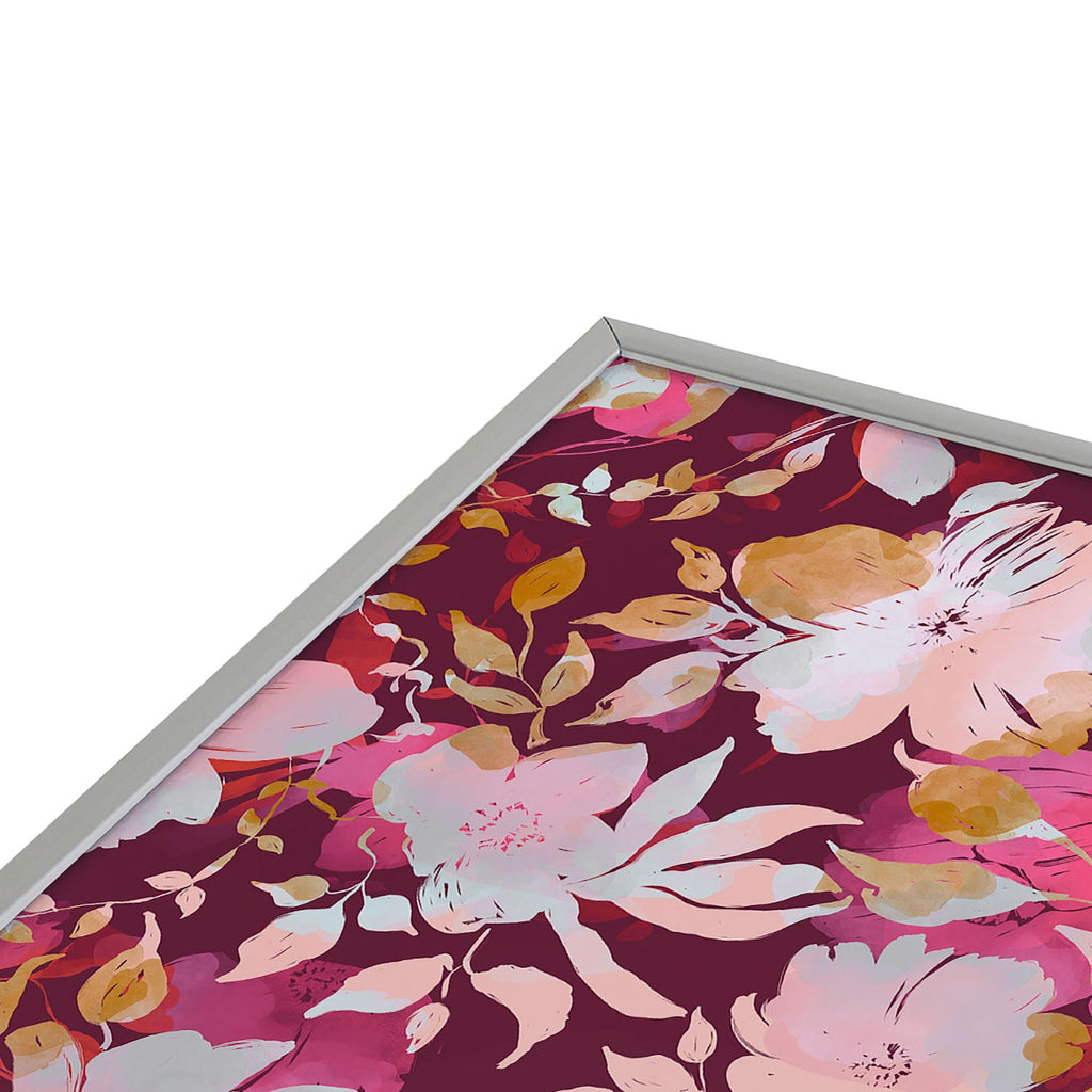 Marta Barragan Camarasa Blossoming Burgundy Fall Square Metal Framed Art Print