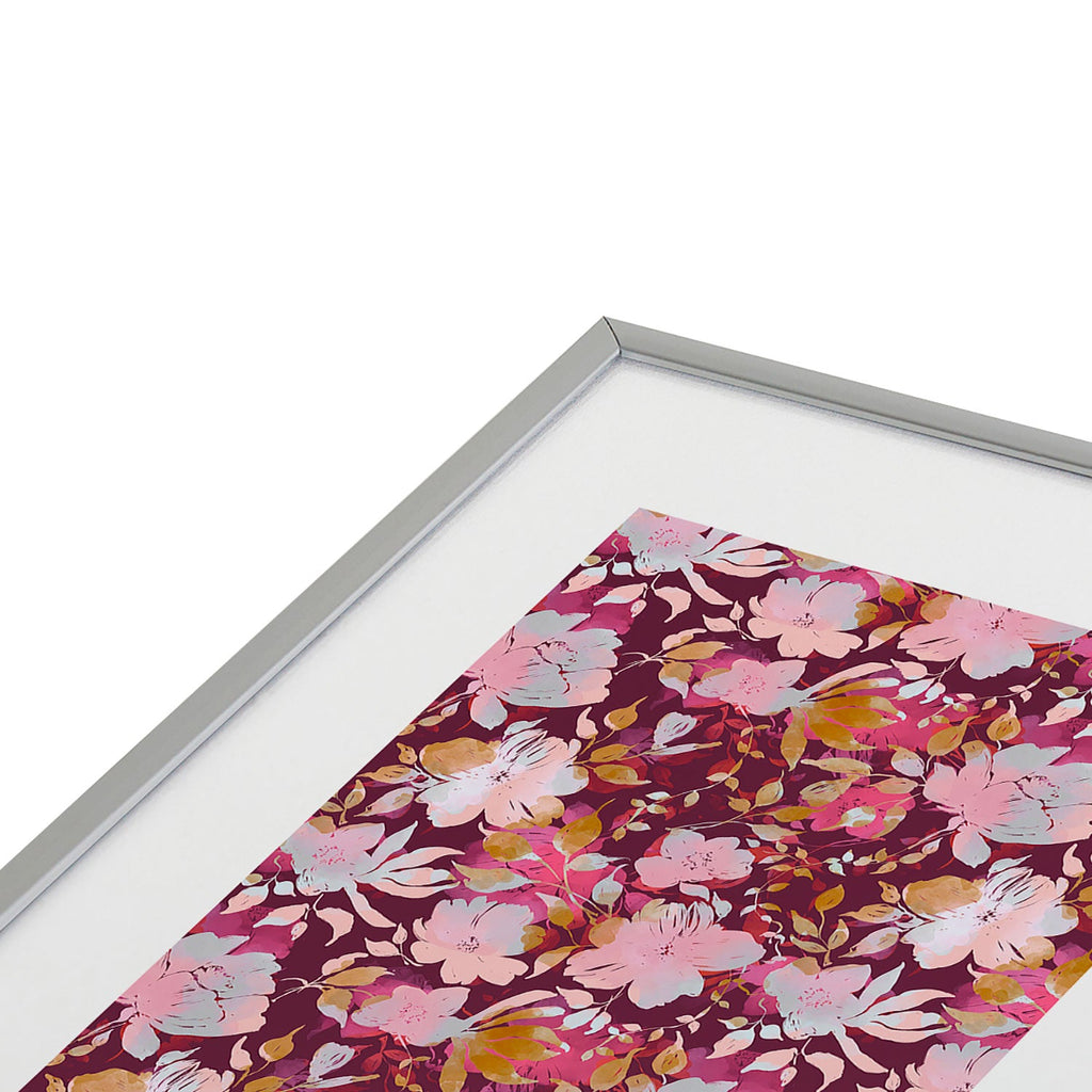 Marta Barragan Camarasa Blossoming Burgundy Fall Metal Framed Art Print
