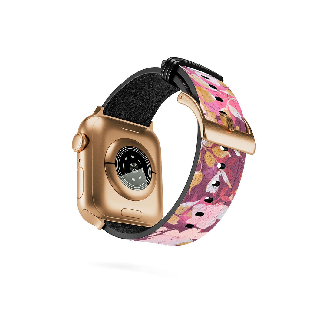 Marta Barragan Camarasa Blossoming Burgundy Fall Apple Watch Band