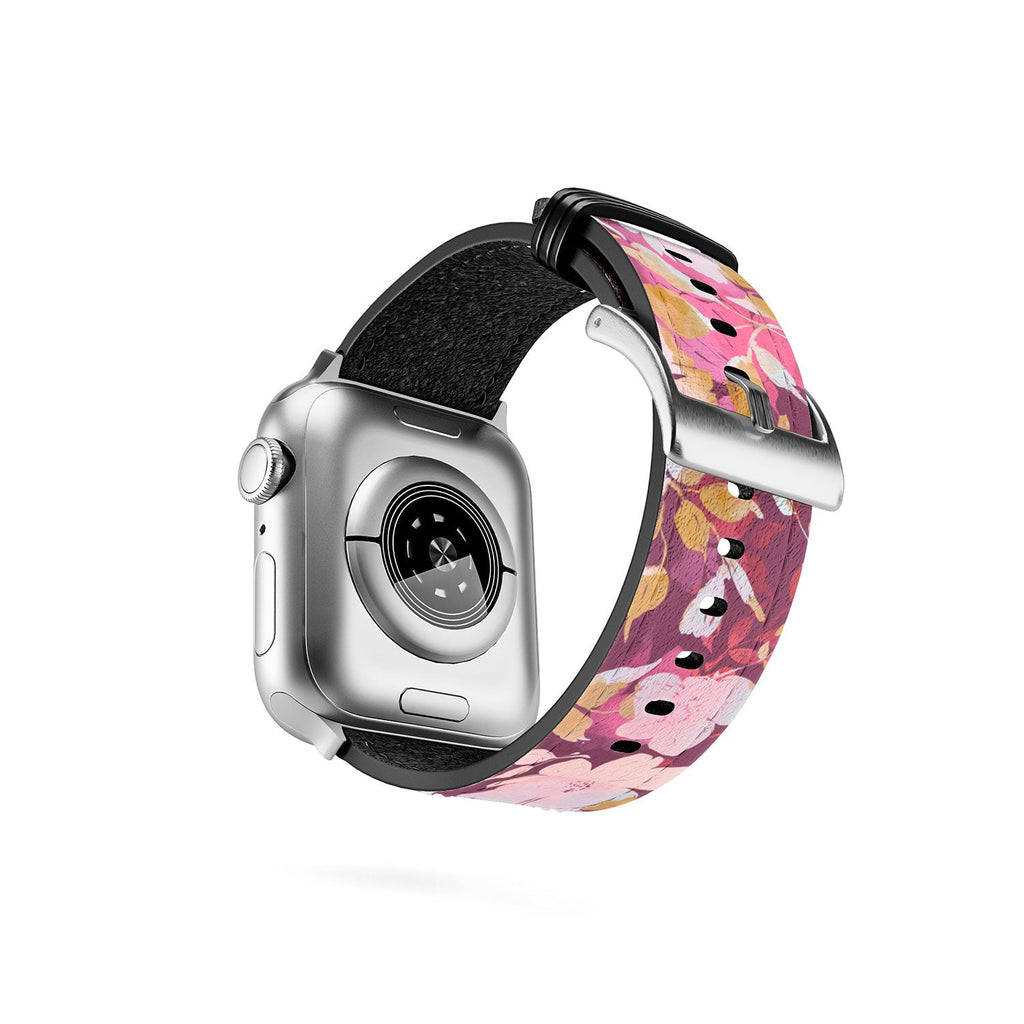 Marta Barragan Camarasa Blossoming Burgundy Fall Apple Watch Band