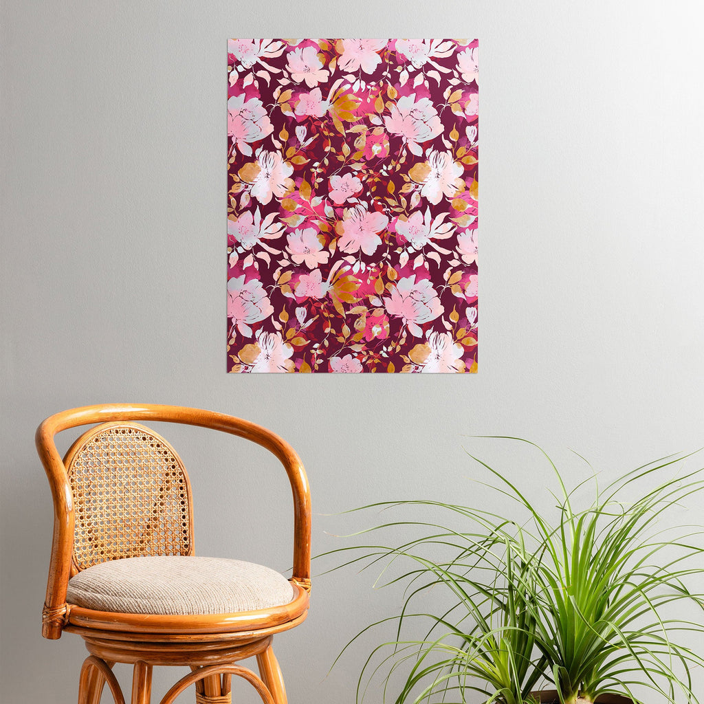 Marta Barragan Camarasa Blossoming Burgundy Fall Poster