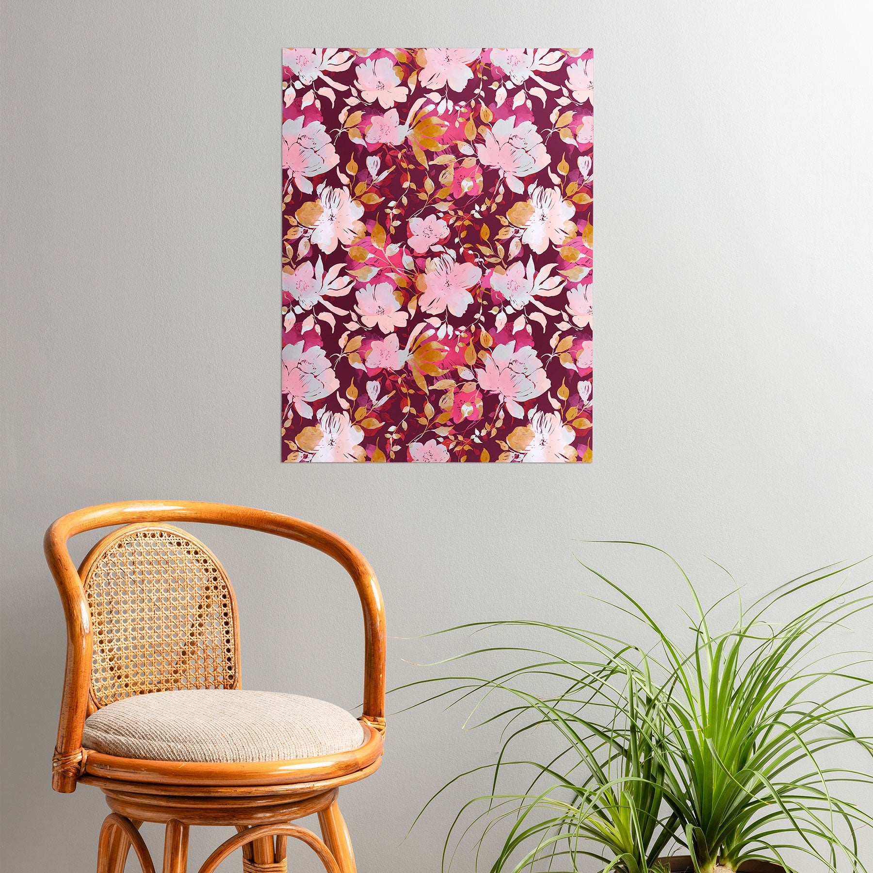 Marta Barragan Camarasa Blossoming Burgundy Fall Poster