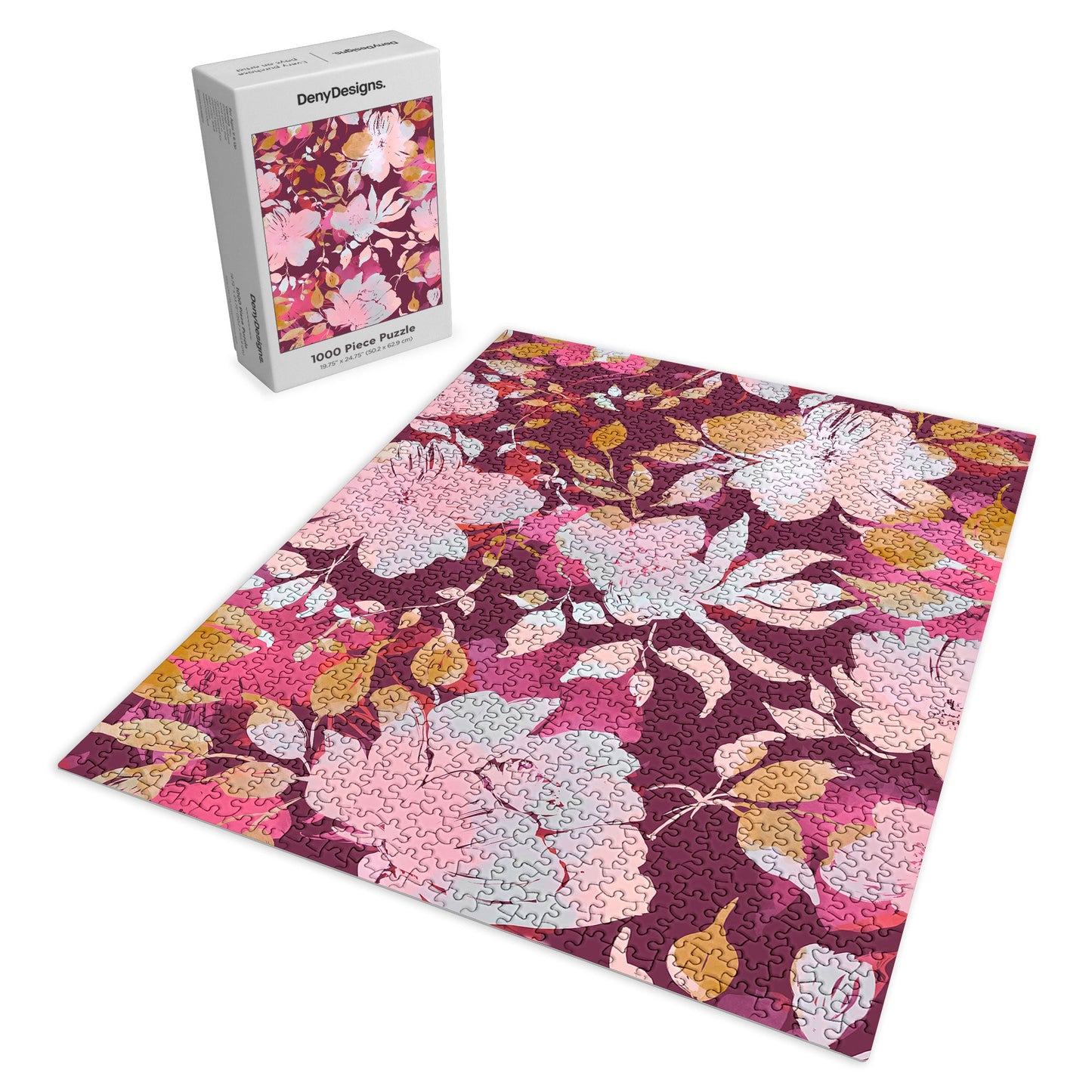 Marta Barragan Camarasa Blossoming Burgundy Fall Puzzle