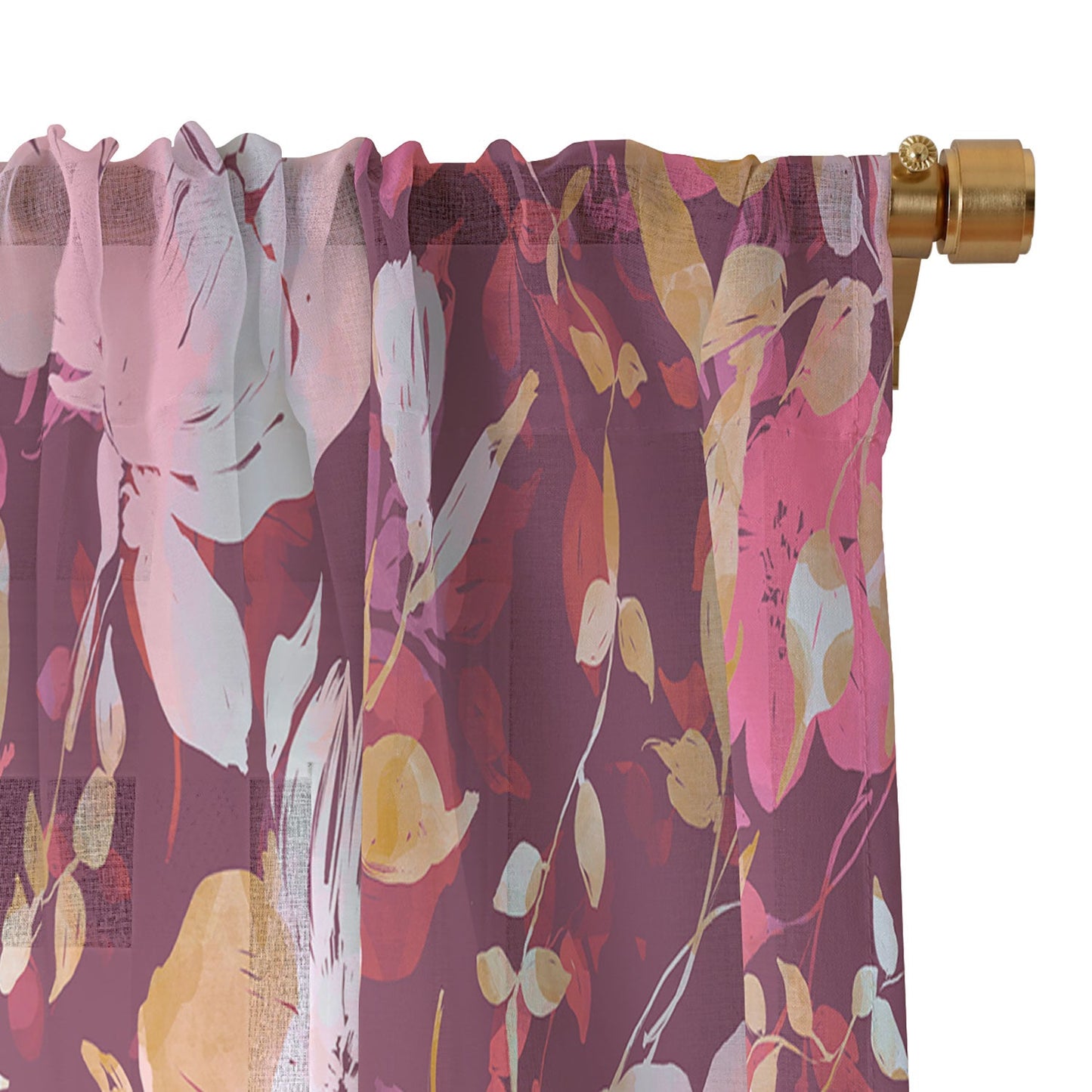 Marta Barragan Camarasa Blossoming Burgundy Fall Sheer Non Repeat