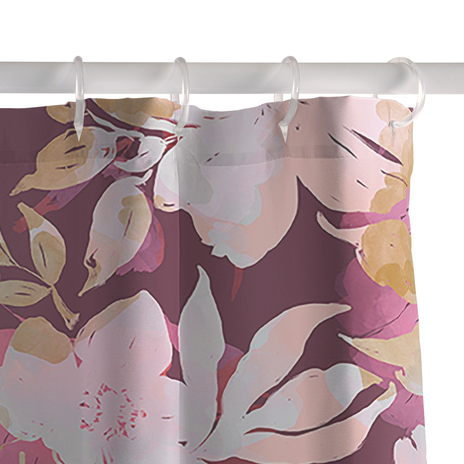 Marta Barragan Camarasa Blossoming Burgundy Fall Shower Curtain