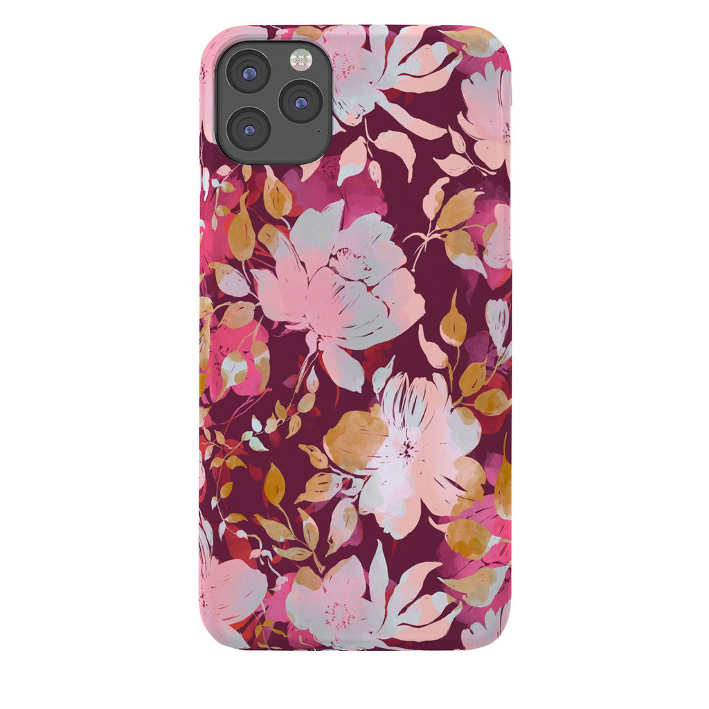 Marta Barragan Camarasa Blossoming Burgundy Fall Phone Case