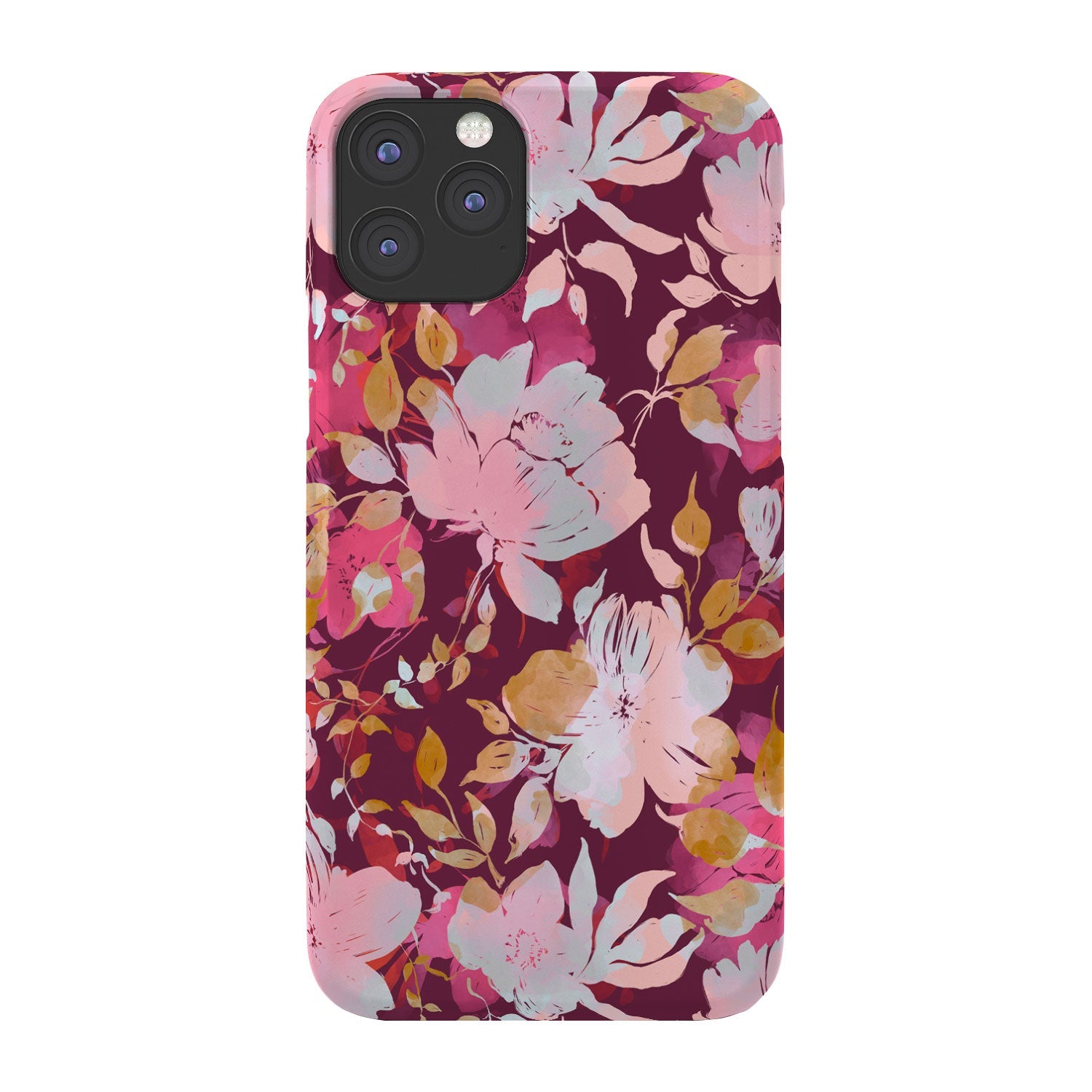 Marta Barragan Camarasa Blossoming Burgundy Fall Phone Case