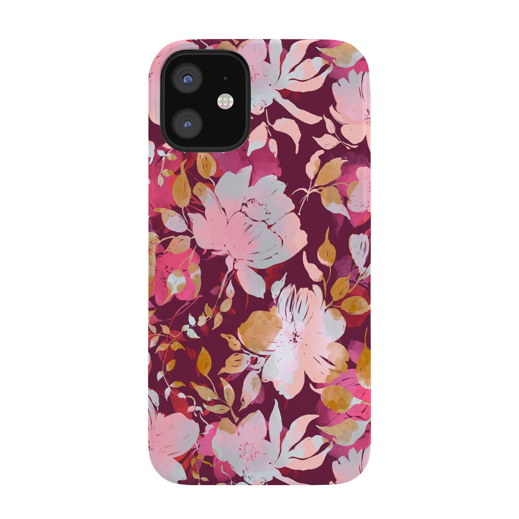 Marta Barragan Camarasa Blossoming Burgundy Fall Phone Case