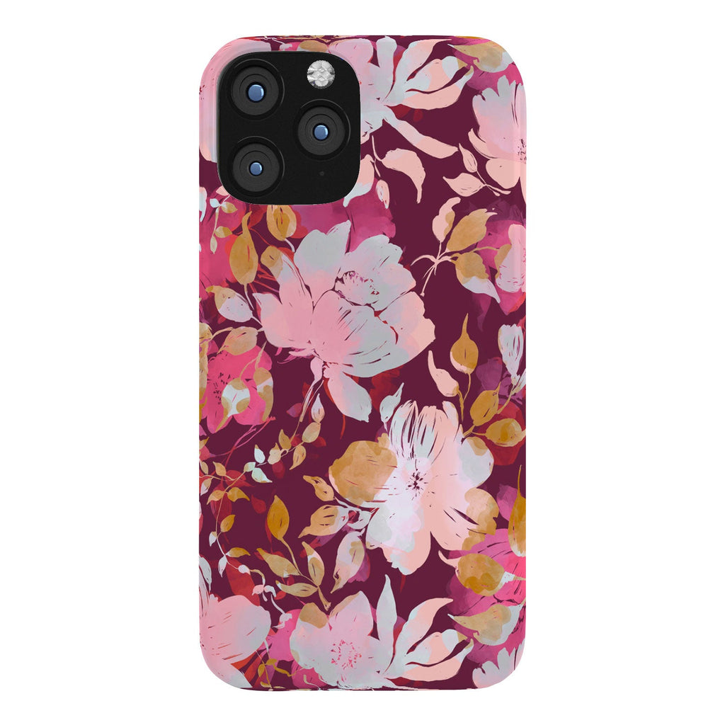 Marta Barragan Camarasa Blossoming Burgundy Fall Phone Case