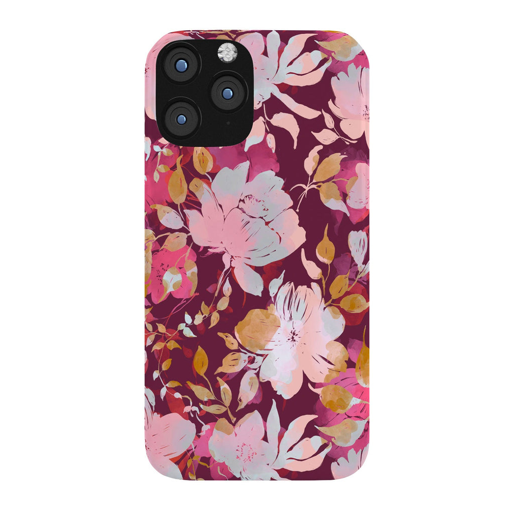 Marta Barragan Camarasa Blossoming Burgundy Fall Phone Case