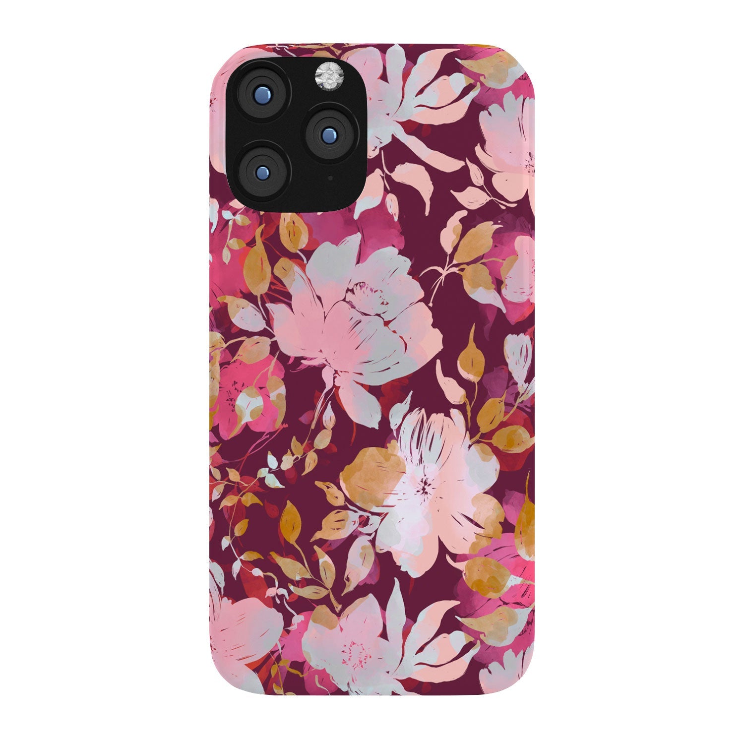 Marta Barragan Camarasa Blossoming Burgundy Fall Phone Case