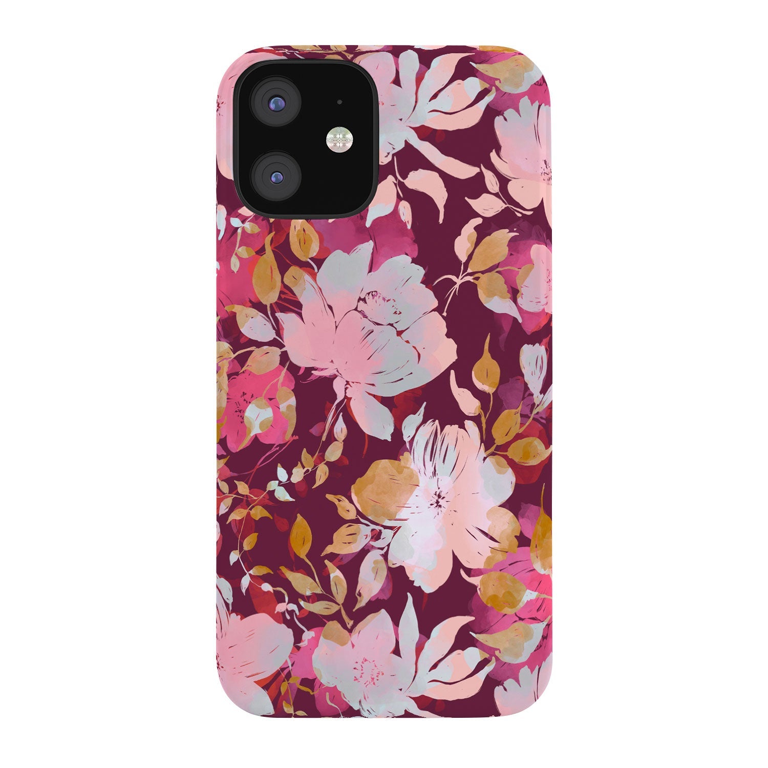 Marta Barragan Camarasa Blossoming Burgundy Fall Phone Case