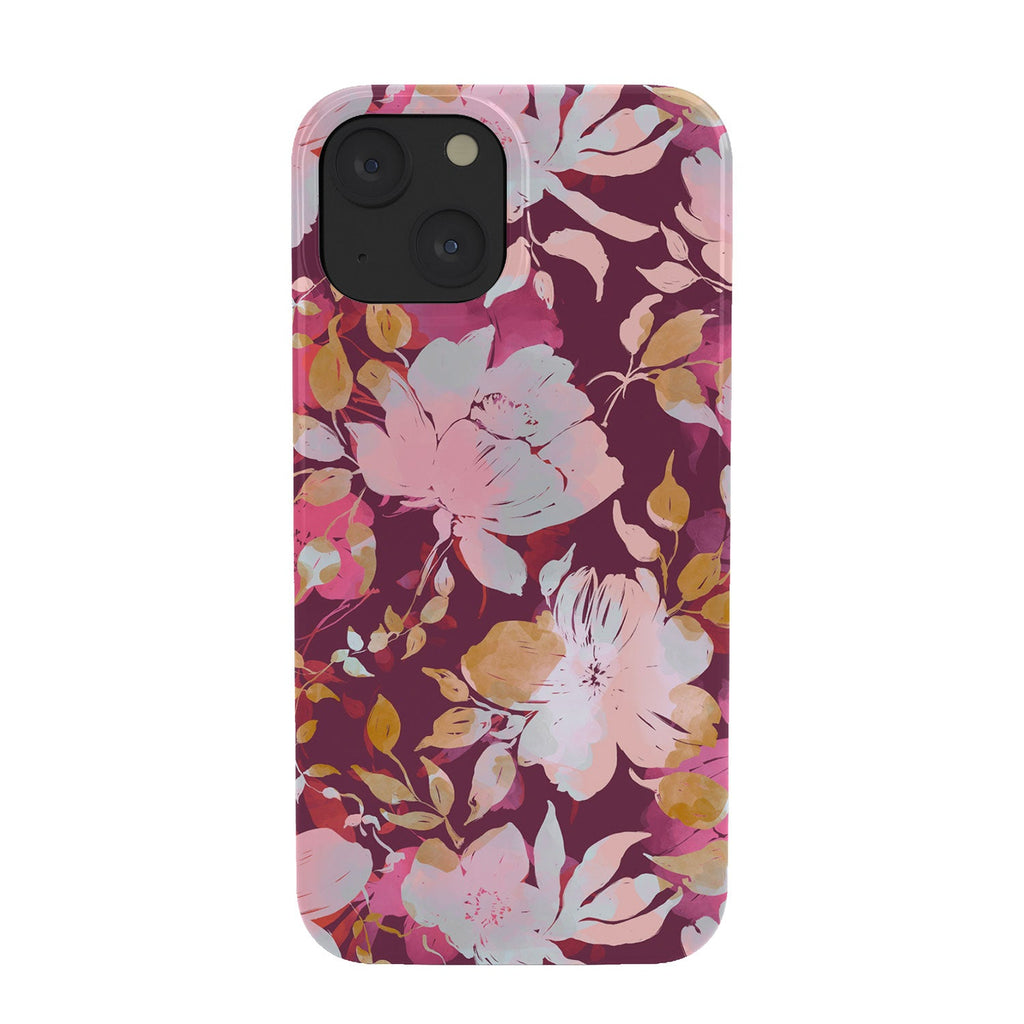 Marta Barragan Camarasa Blossoming Burgundy Fall Phone Case