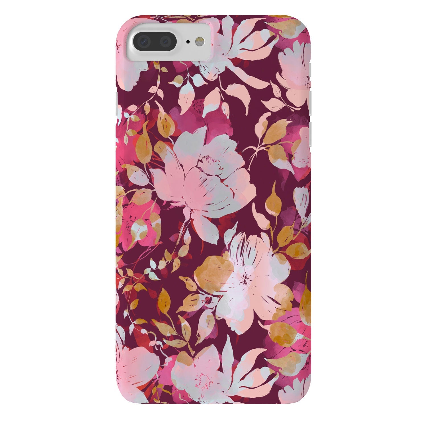 Marta Barragan Camarasa Blossoming Burgundy Fall Phone Case