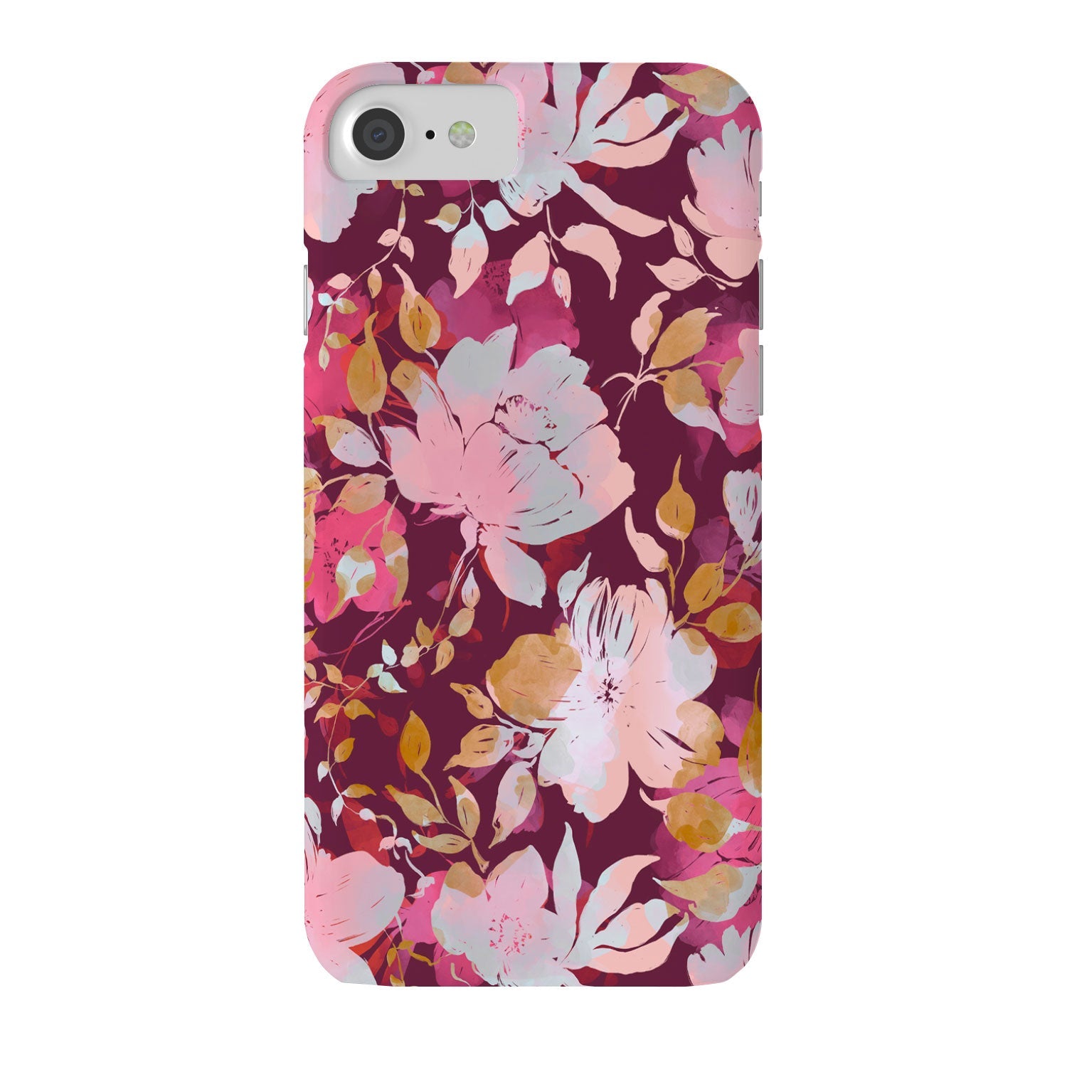 Marta Barragan Camarasa Blossoming Burgundy Fall Phone Case