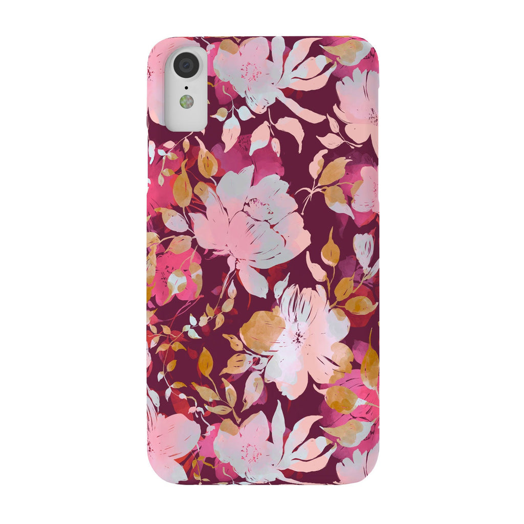 Marta Barragan Camarasa Blossoming Burgundy Fall Phone Case