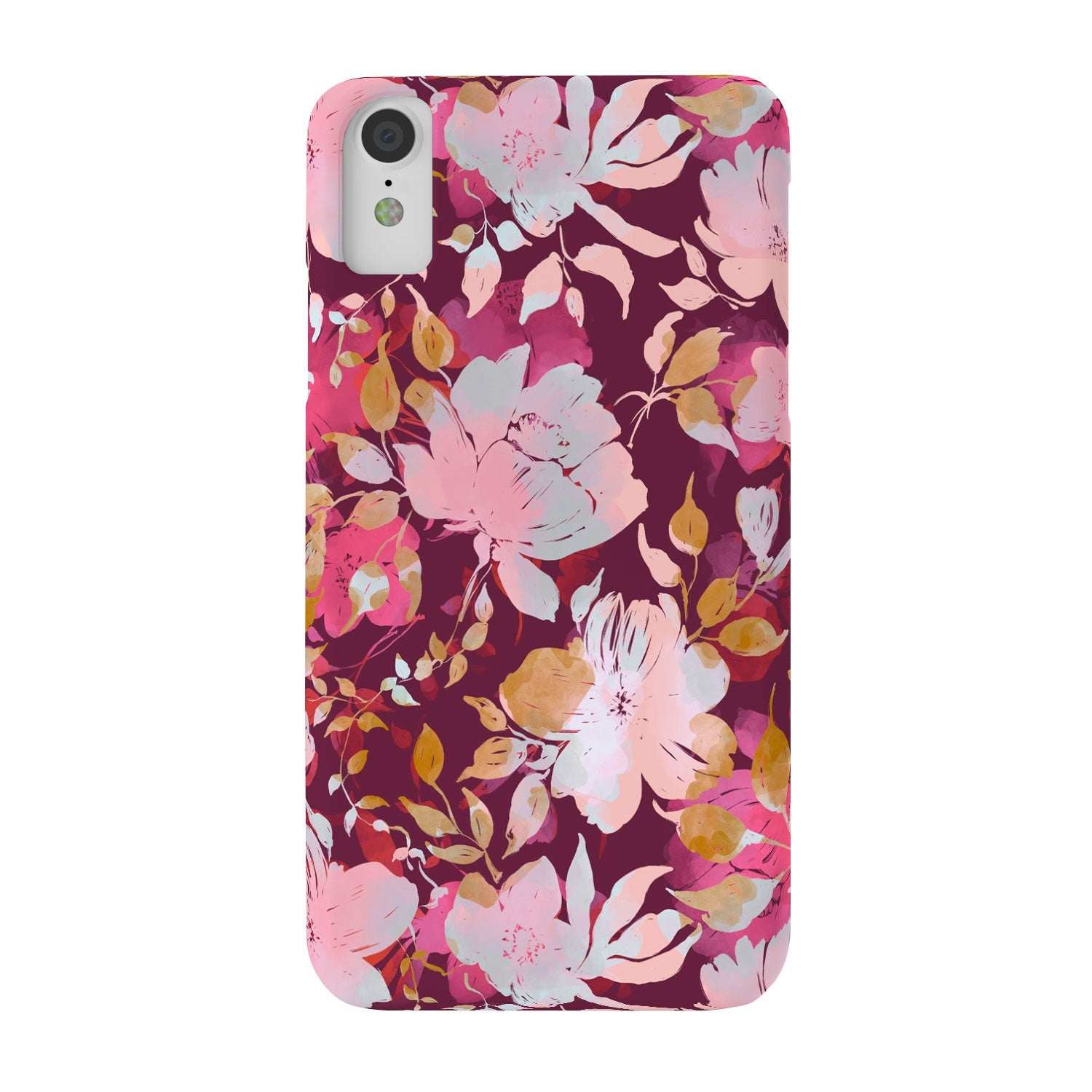 Marta Barragan Camarasa Blossoming Burgundy Fall Phone Case