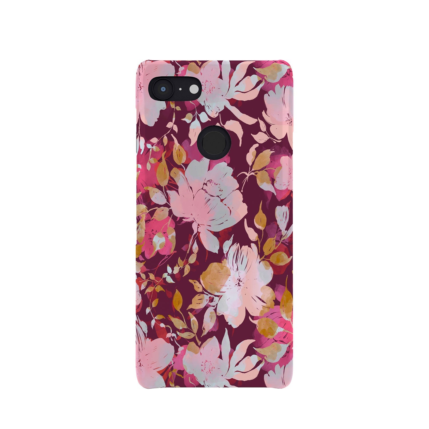 Marta Barragan Camarasa Blossoming Burgundy Fall Phone Case