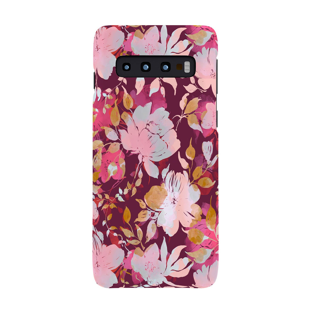 Marta Barragan Camarasa Blossoming Burgundy Fall Phone Case
