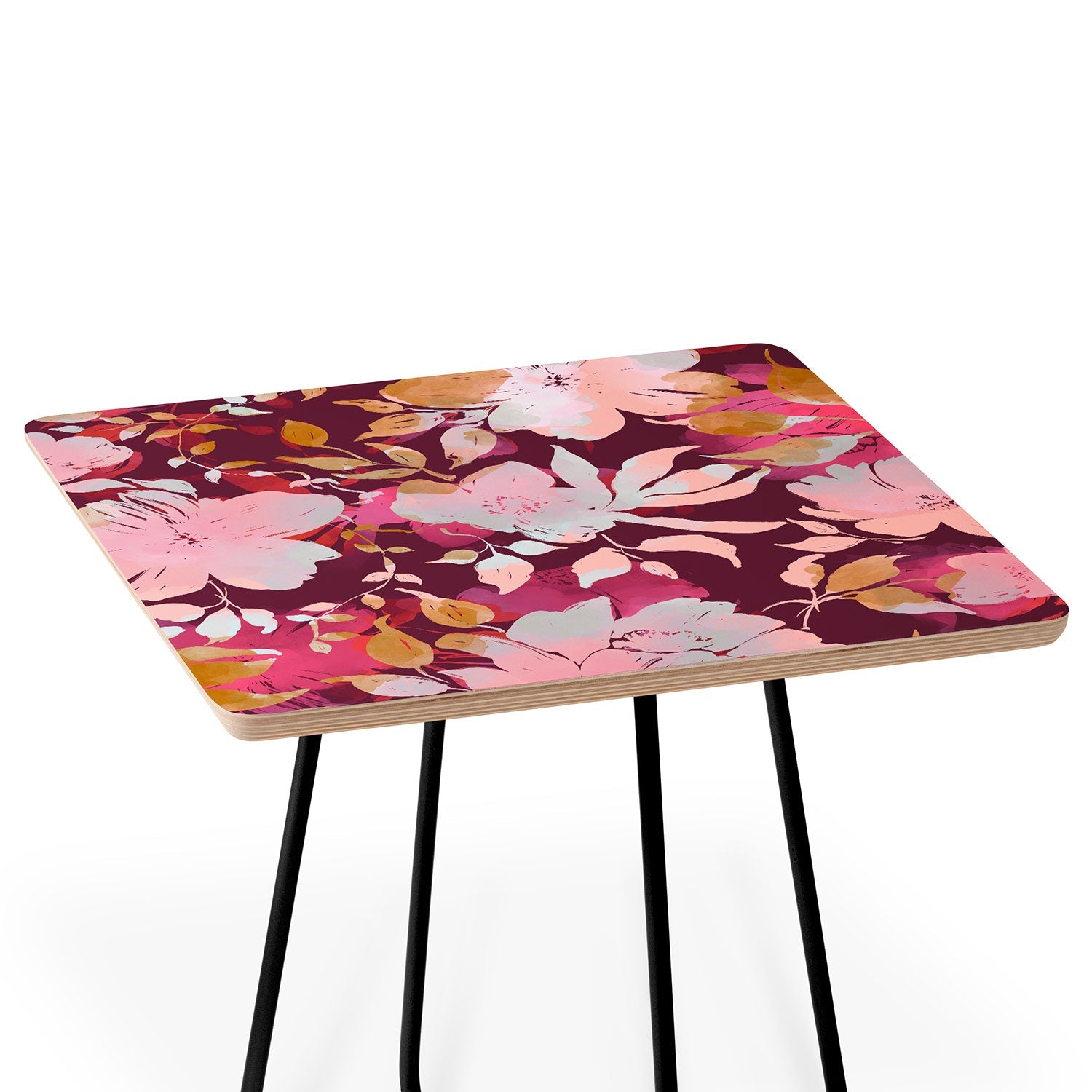 Marta Barragan Camarasa Blossoming Burgundy Fall Side Table