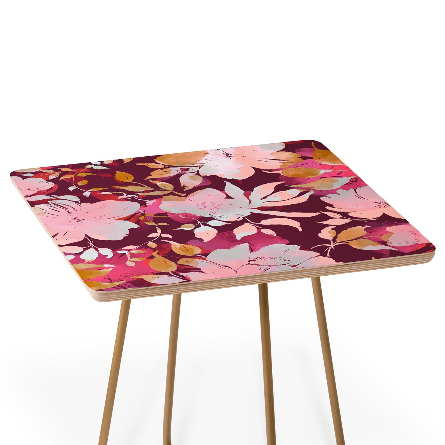 Marta Barragan Camarasa Blossoming Burgundy Fall Side Table