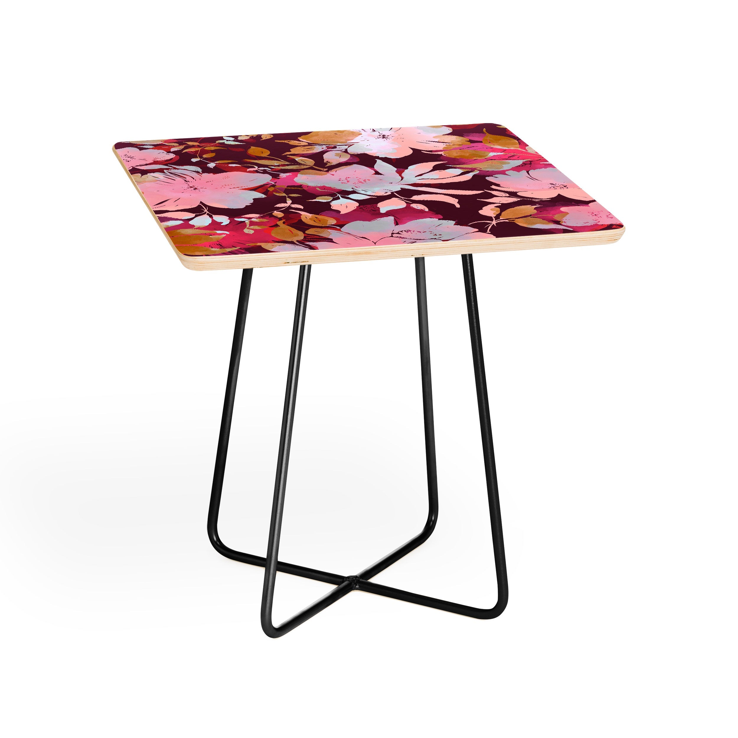 Marta Barragan Camarasa Blossoming Burgundy Fall Side Table
