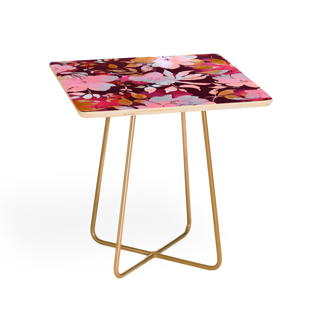 Marta Barragan Camarasa Blossoming Burgundy Fall Side Table