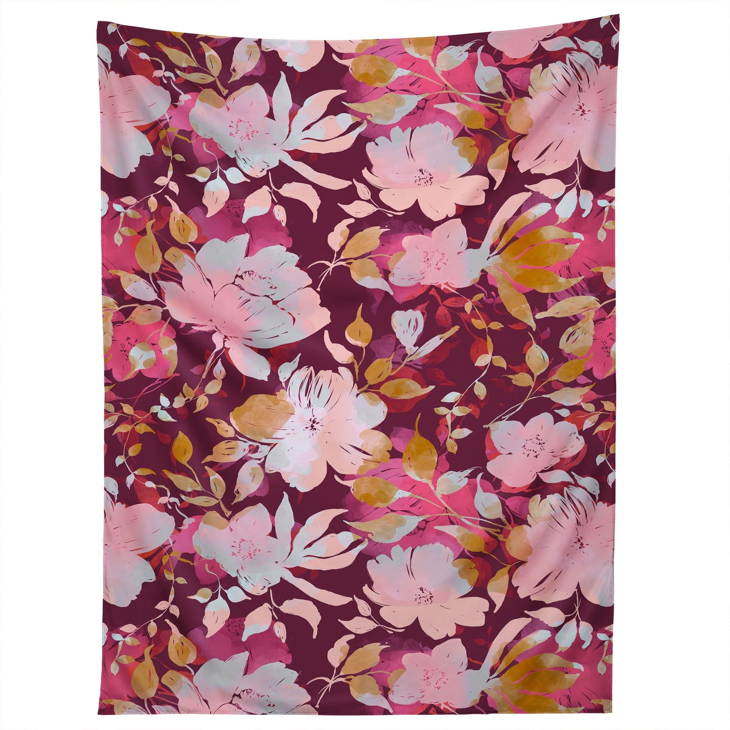 Marta Barragan Camarasa Blossoming Burgundy Fall Tapestry