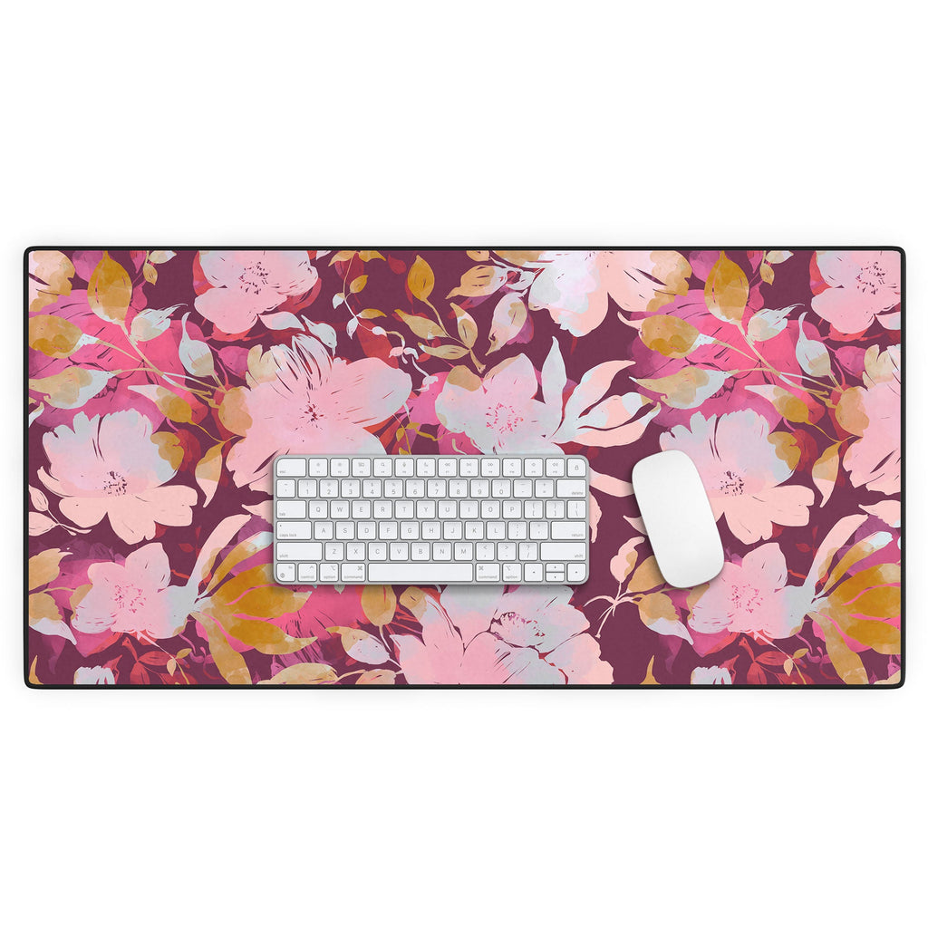 Marta Barragan Camarasa Blossoming Burgundy Fall Desk Mat