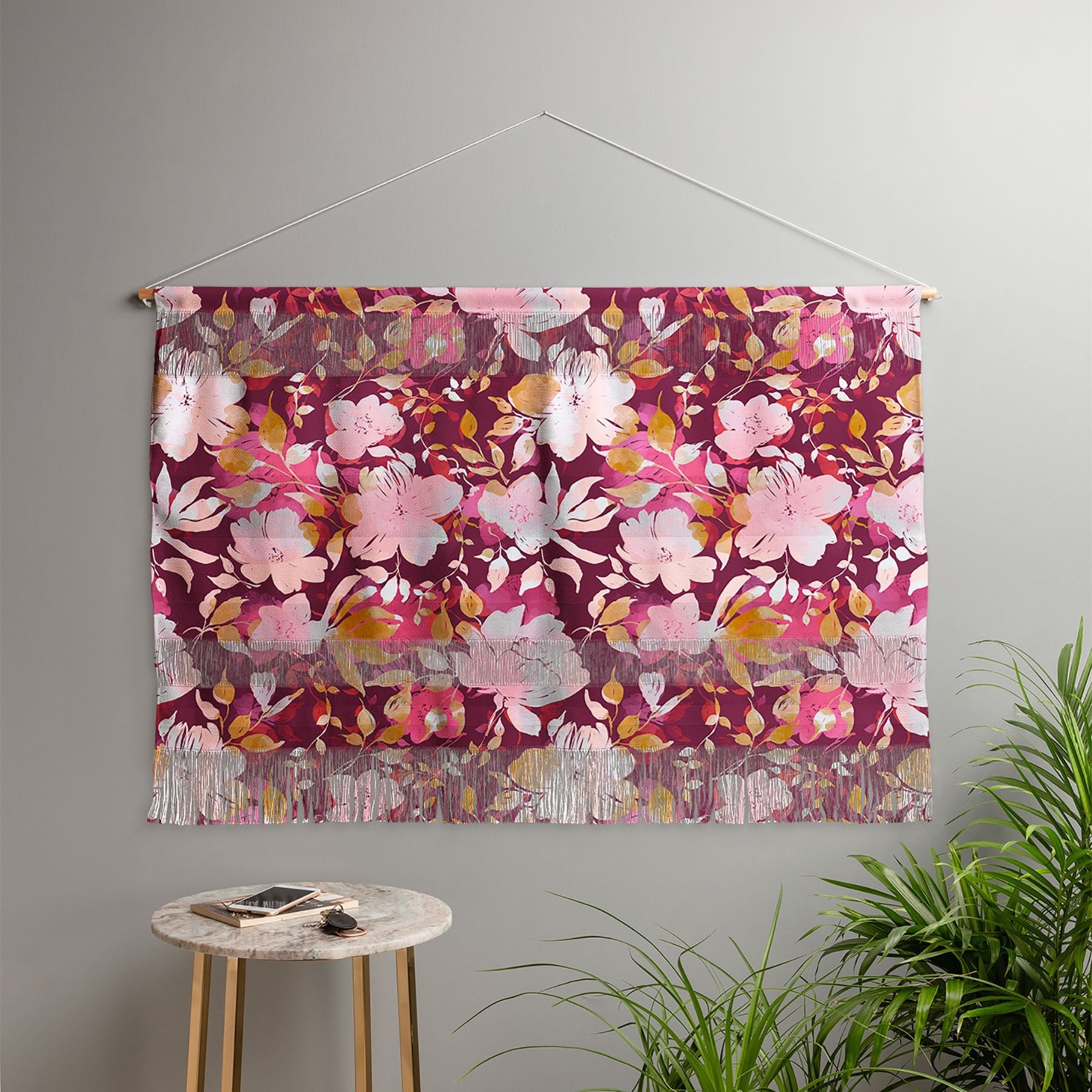 Marta Barragan Camarasa Blossoming Burgundy Fall Wall Hanging Landscape
