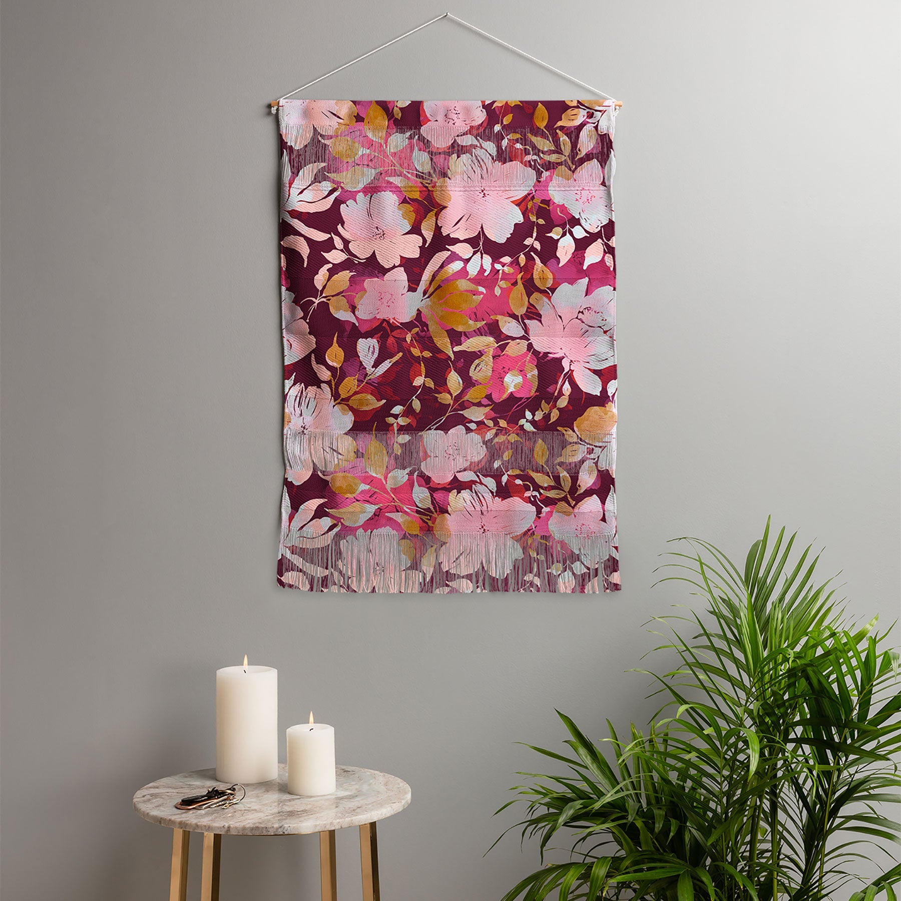 Marta Barragan Camarasa Blossoming Burgundy Fall Wall Hanging Portrait