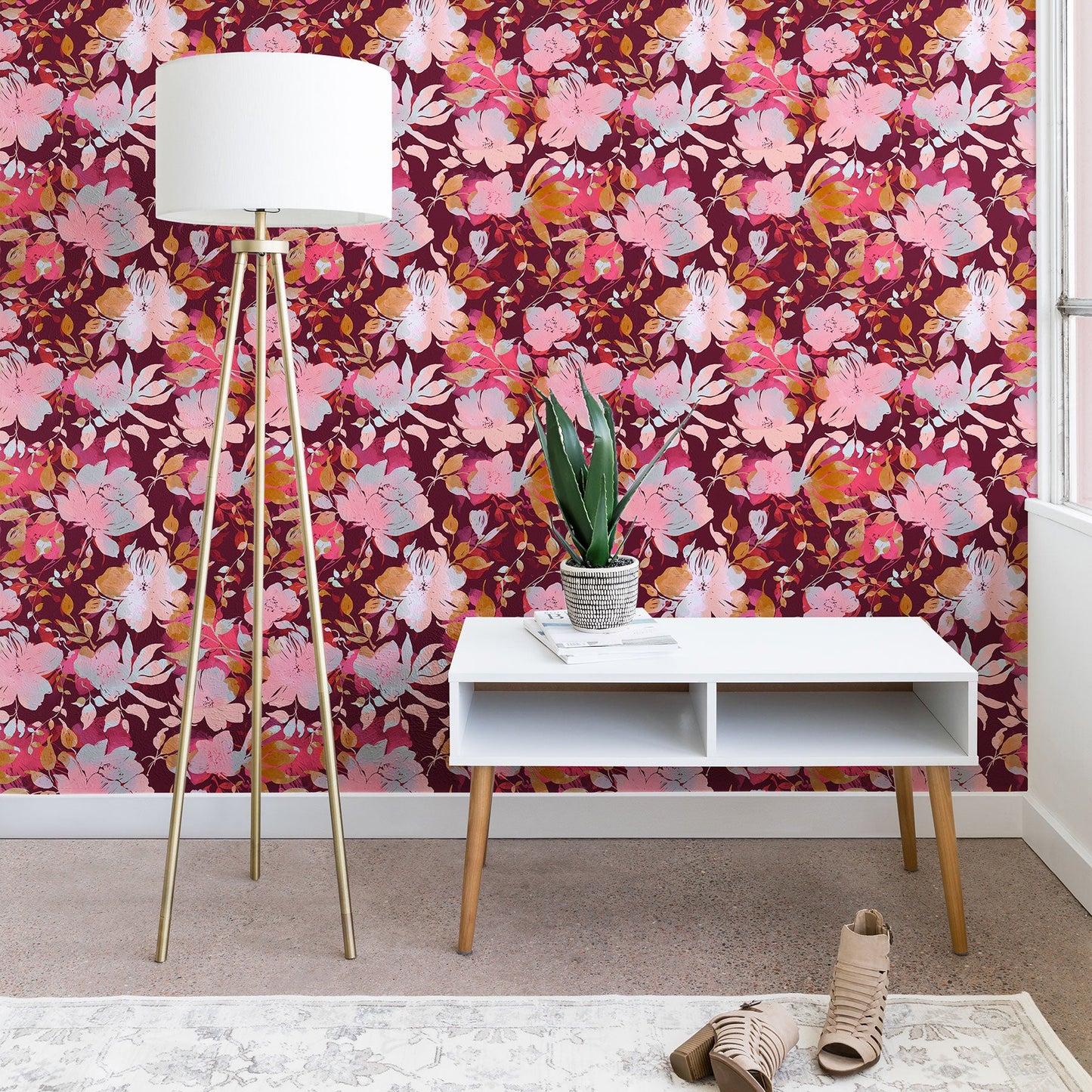 Marta Barragan Camarasa Blossoming Burgundy Fall Wallpaper