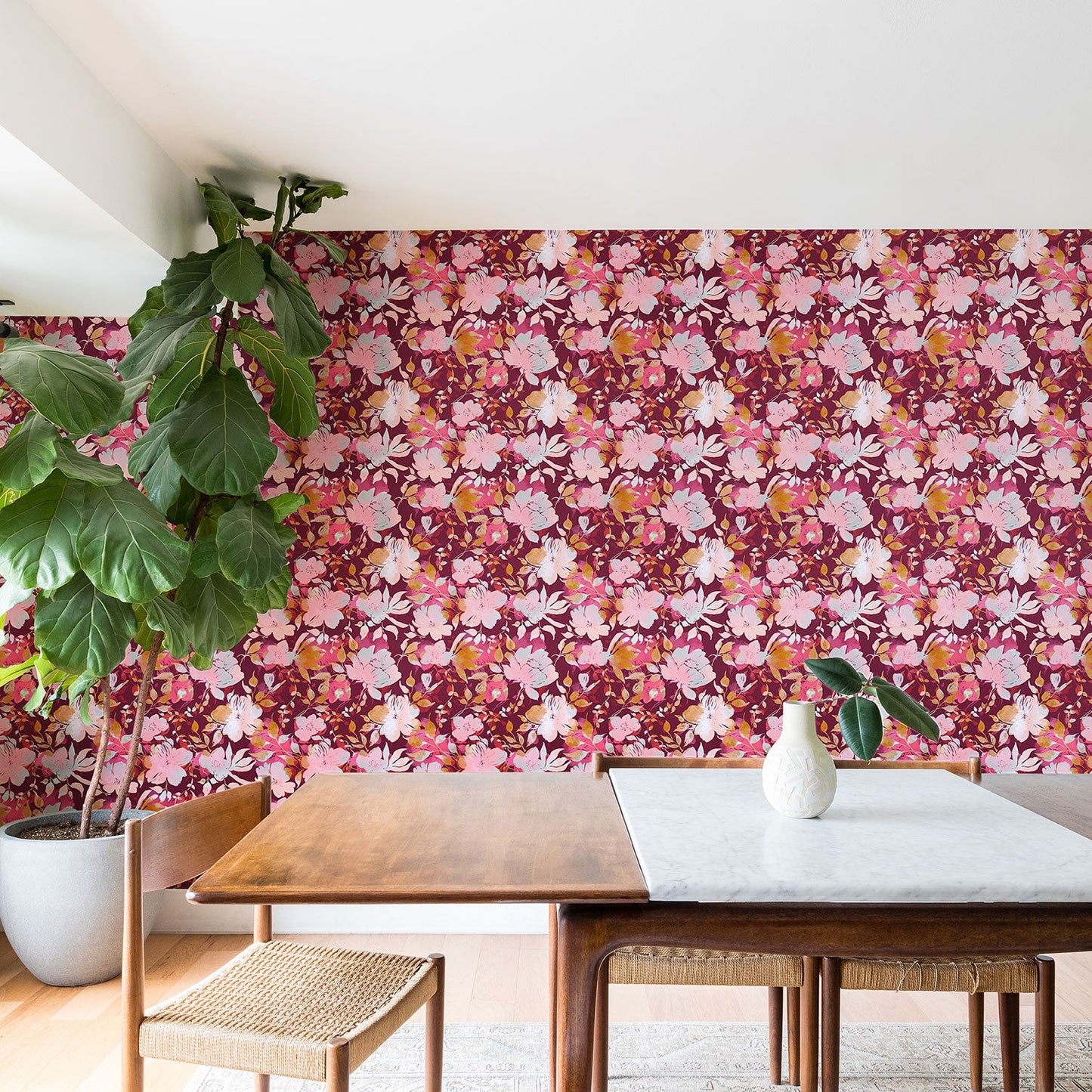 Marta Barragan Camarasa Blossoming Burgundy Fall Wallpaper