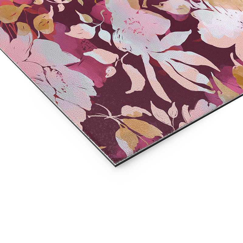 Marta Barragan Camarasa Blossoming Burgundy Fall Welcome Mat