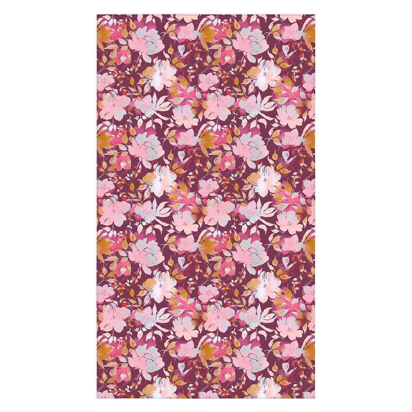 Marta Barragan Camarasa Blossoming Burgundy Fall Tablecloth