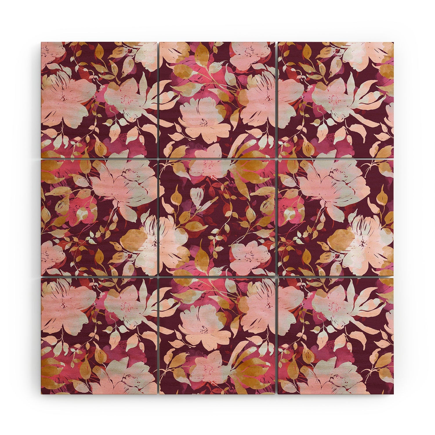 Marta Barragan Camarasa Blossoming Burgundy Fall Wood Wall Mural