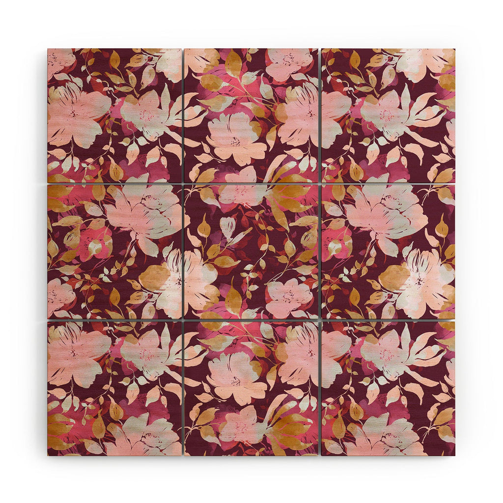 Marta Barragan Camarasa Blossoming Burgundy Fall Wood Wall Mural