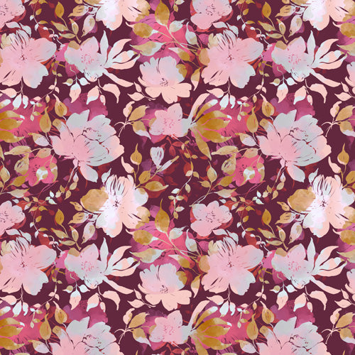 Marta Barragan Camarasa Blossoming Burgundy Fall Shower Curtain
