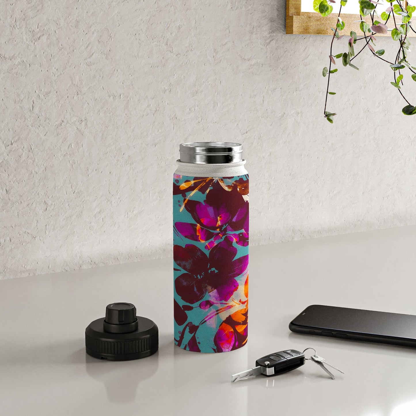 Marta Barragan Camarasa Bold Floral Expression Water Bottle